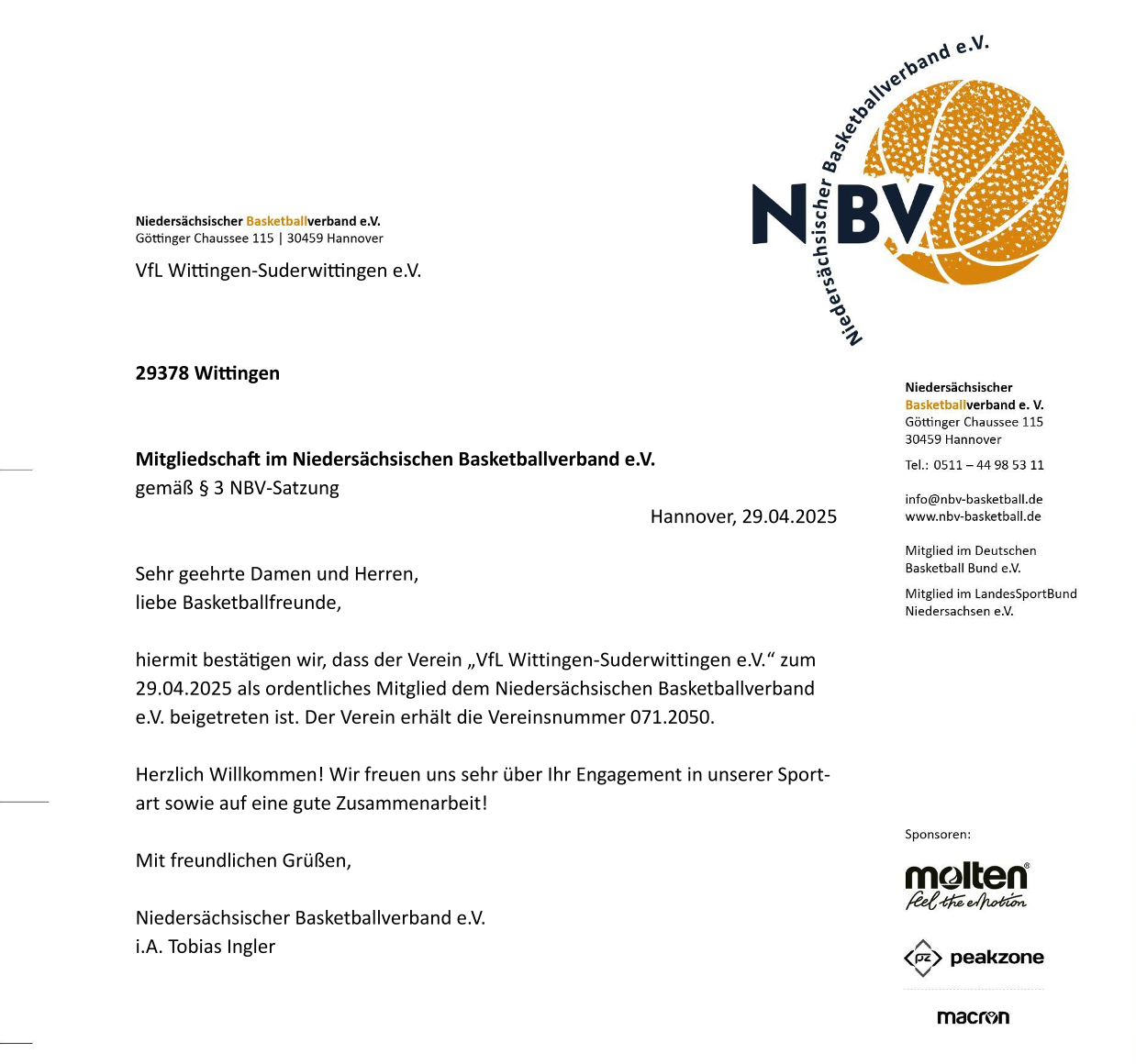 Read more about the article Anmeldung NBV 🏀