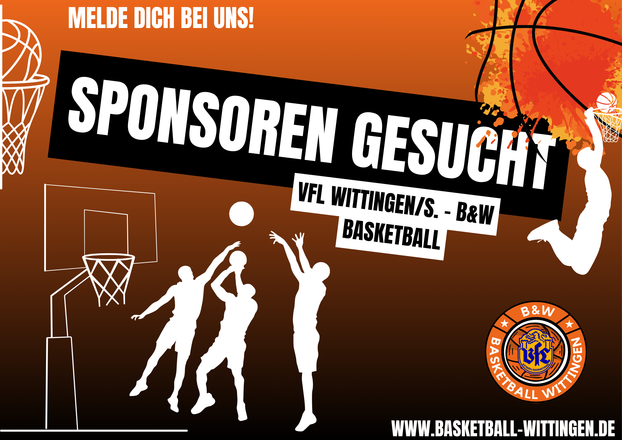 Read more about the article Sponsoren gesucht – Gemeinsam Basketball bewegen! 🧡