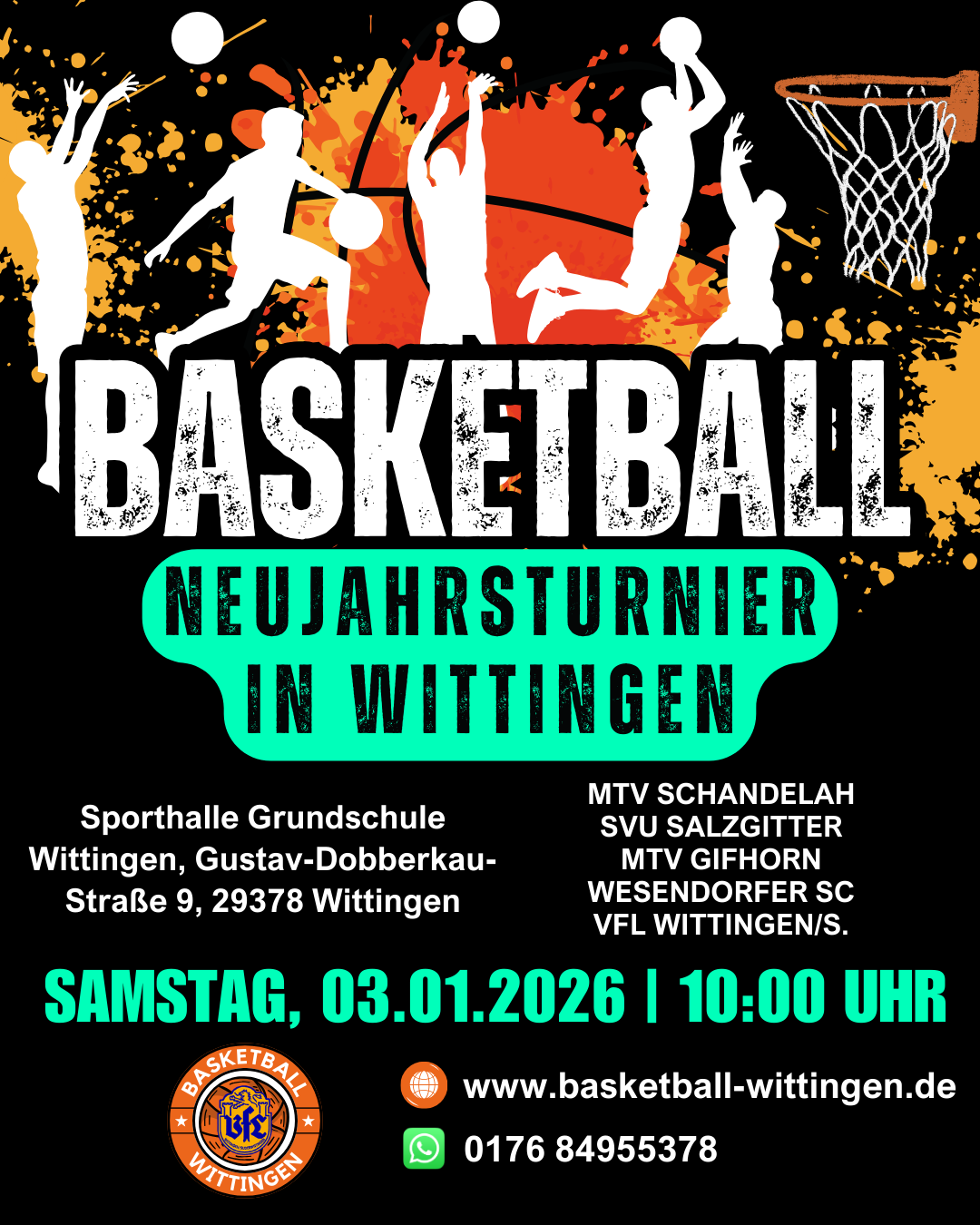 Mehr über den Artikel erfahren 🏀 Basketball-Neujahrsturnier 2026 in Wittingen 🔥