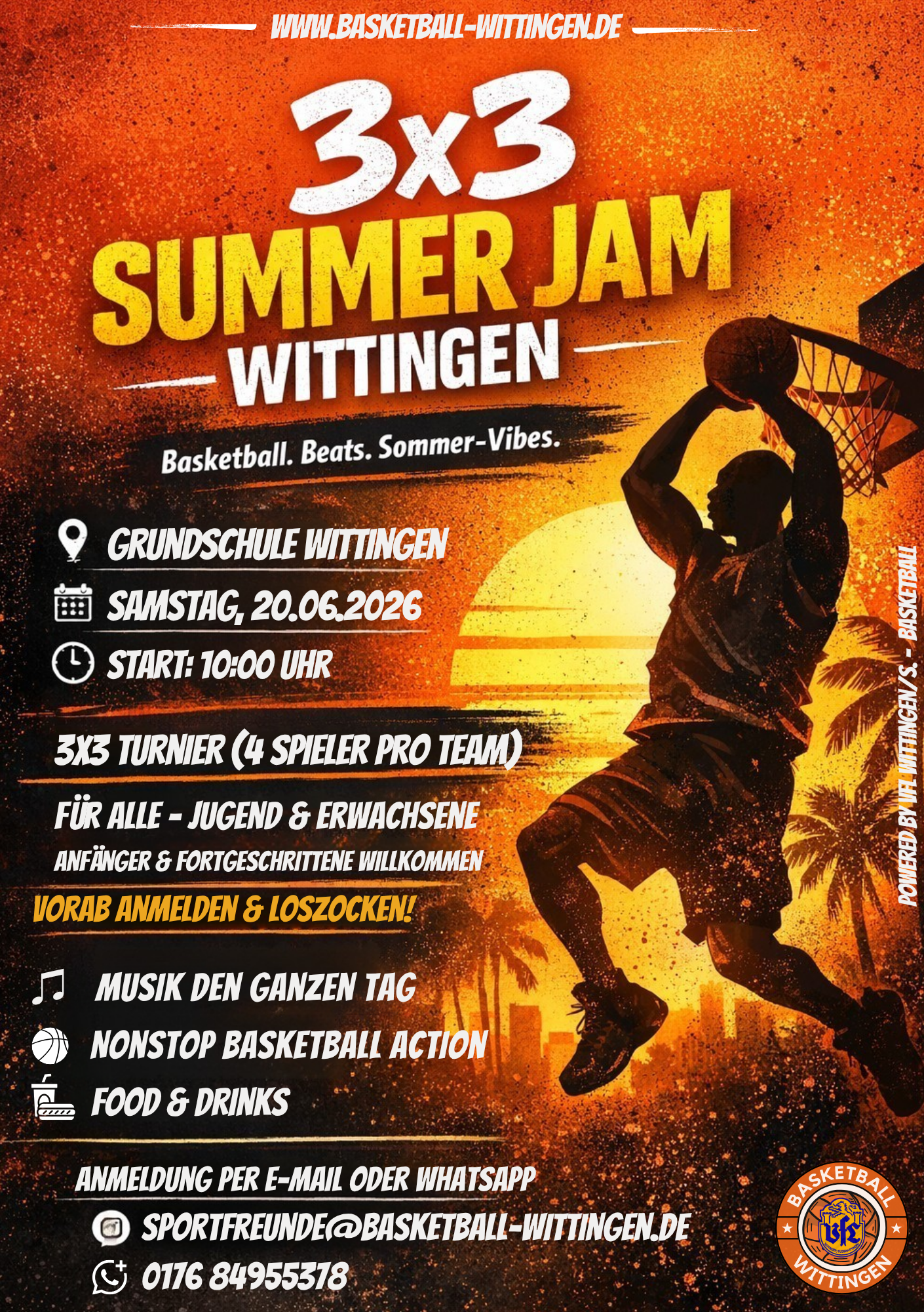 Du betrachtest gerade 🏀 3×3 Summer Jam Wittingen – 20.06.26